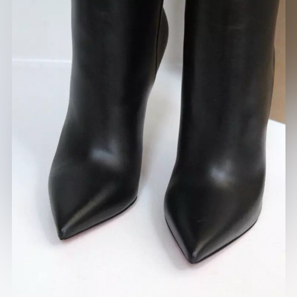 Christian Louboutin - NEW Black Leather Astrilarge Knee High Boot - Size 35.5 - Picture 5 of 12